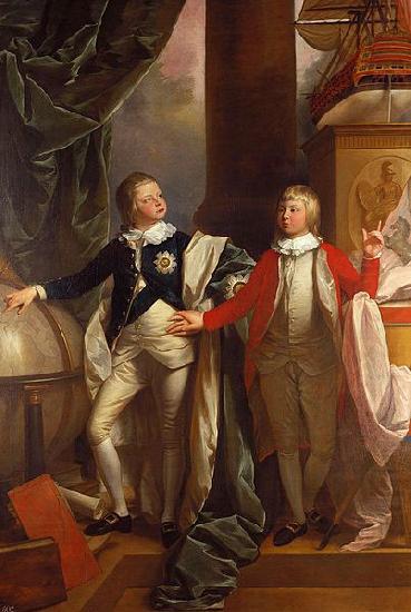 Benjamin West Prince Edward and William IV of the United Kingdom. china oil painting image
